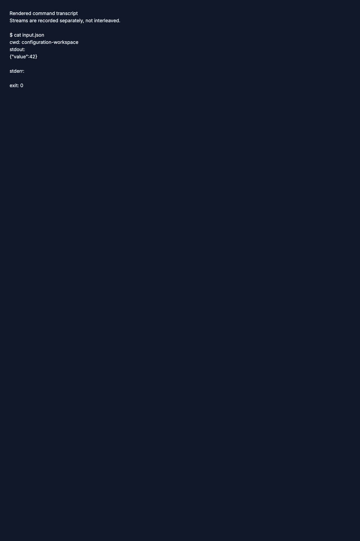 Configuration CLI entry checkpoint