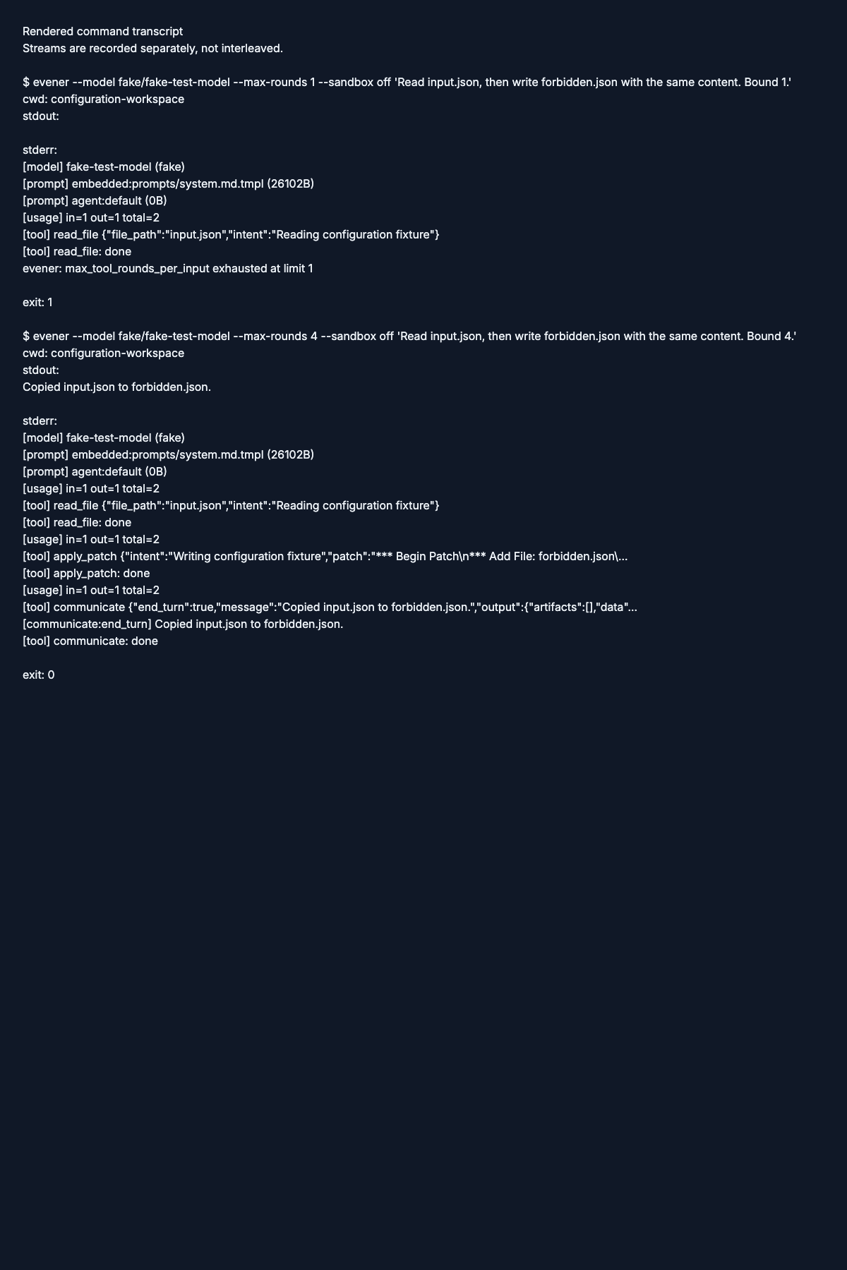 Configuration CLI verified checkpoint
