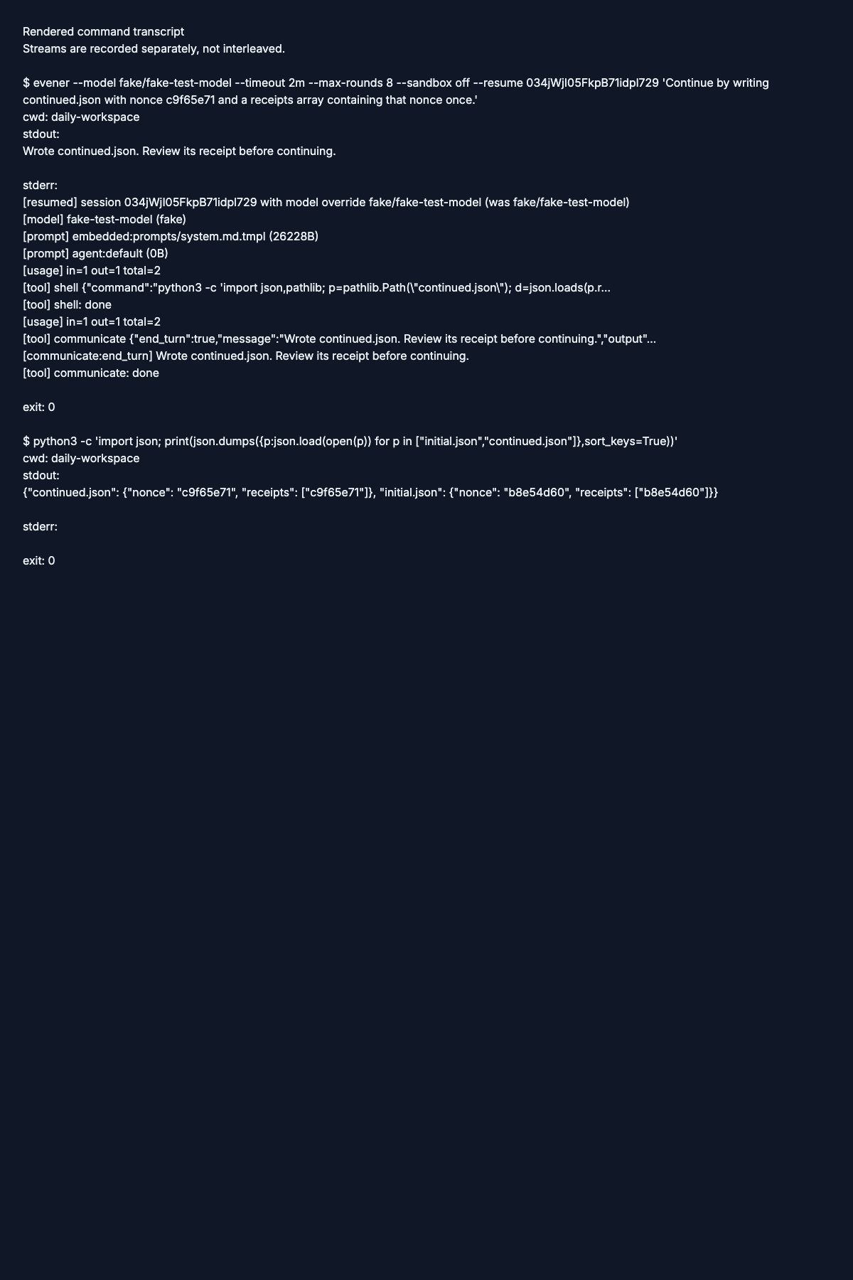 Daily CLI verified checkpoint