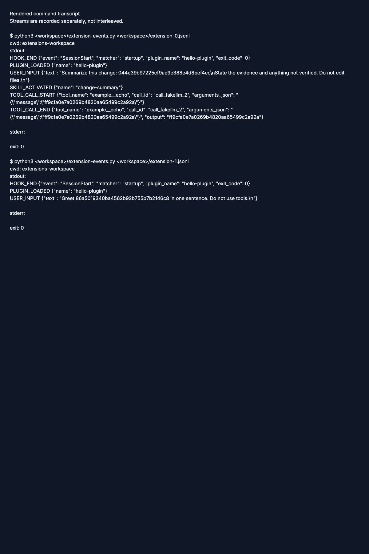 Extensions CLI verified checkpoint
